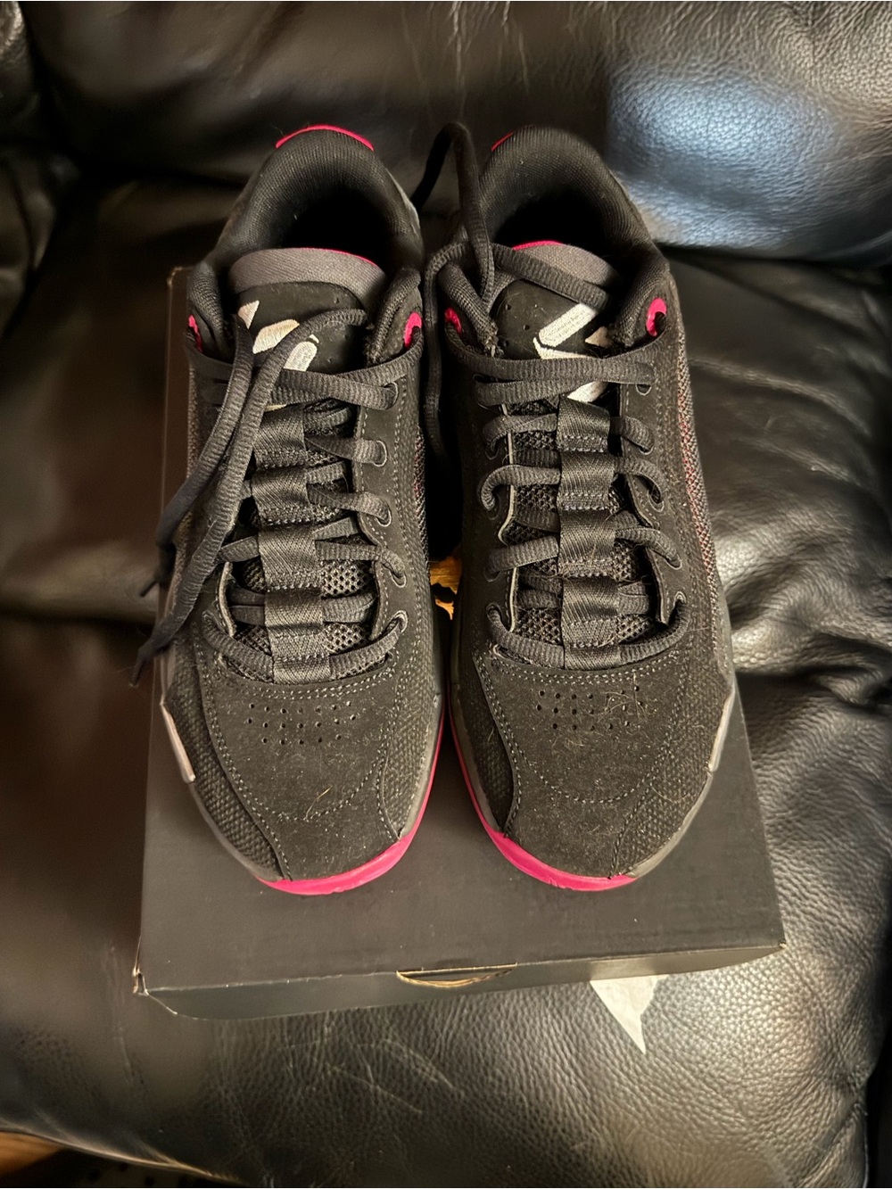 Jordan Luke .77 Black and Pink Low-Profile Sneakers